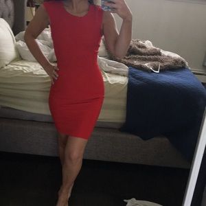 Red mini dress